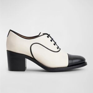 The Office of Angela Scott Mrs. Maisel Two-Toned Leather Pumps - sz 37
